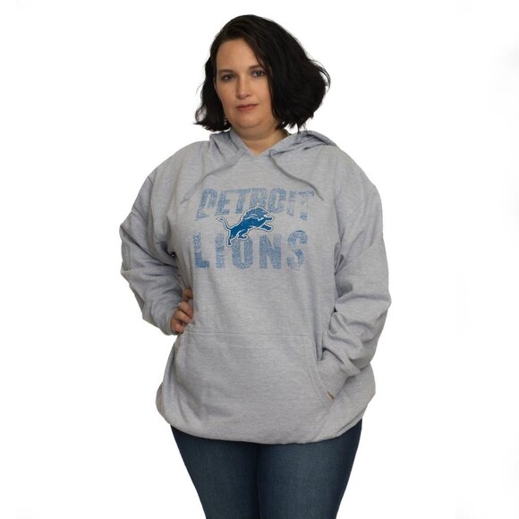 Detroit Lions NFL Women's Plus Size Screen Print Hoodie 3X - Picture 1 of 2